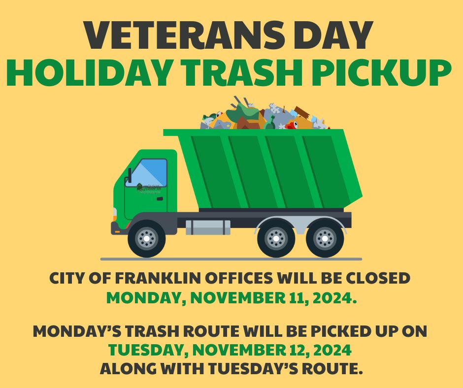 VETERANS DAY TRASH PICK UP 2024